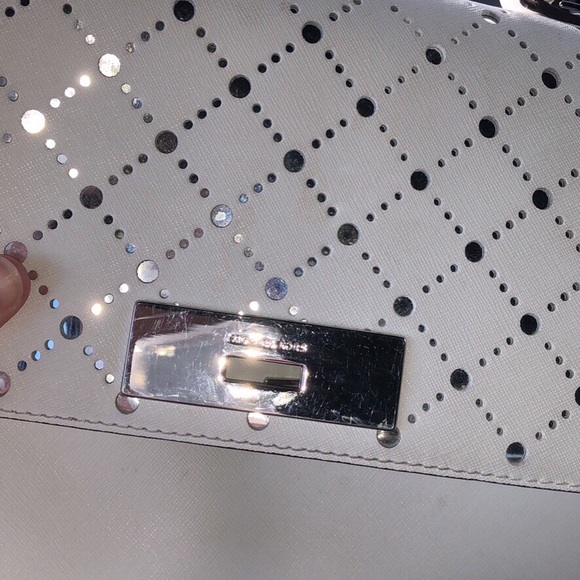 Michael Kors “Callie” white leather purse - Picture 7 of 7
